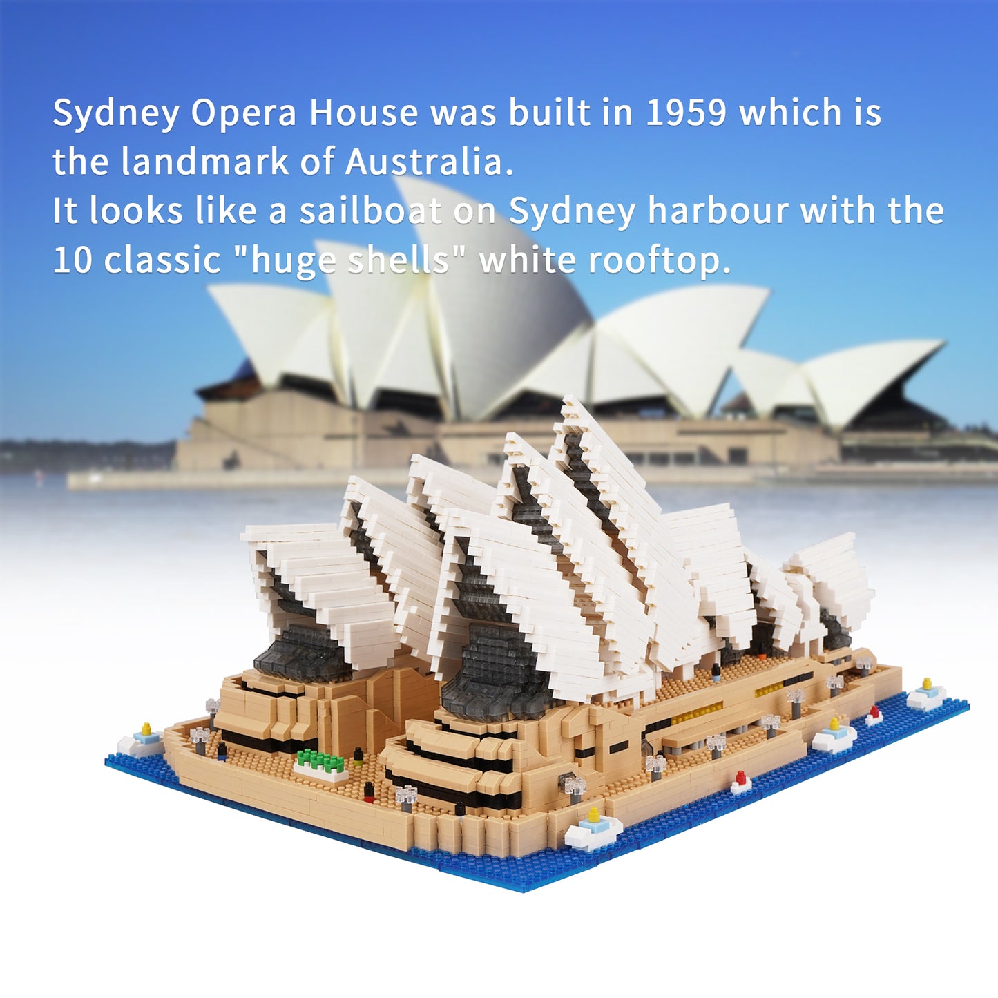 LULUFUN Sydney Opera House Building Blocks Set, Gift for Kid and Adults(4131PCS)