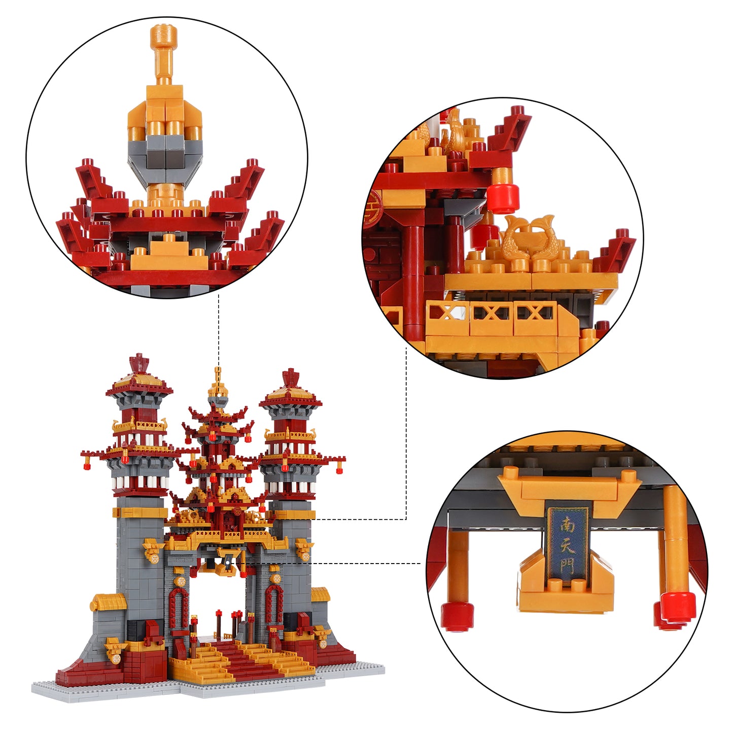 LULUFUN Chinese Mythology Architecture Building Blocks,The Southern Gate of  Heaven Mini Building Block Sets, Toy Gifts for Children and Adults 3996 pieces