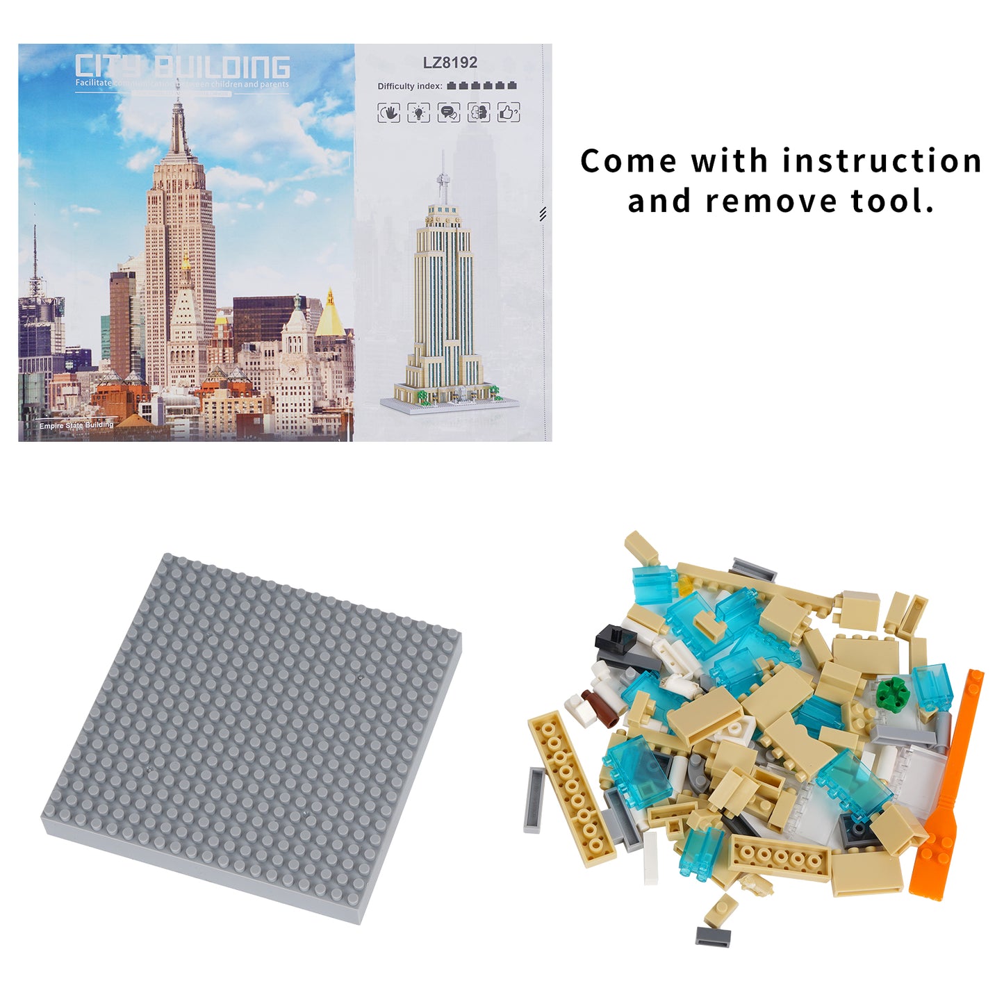 LULUFUN  Emprie State Model Building Block Kit, Famous Architecture  Mini Building Block, Collection Model Sets,Toy Gifts for Kids and Adults 3819 pieces