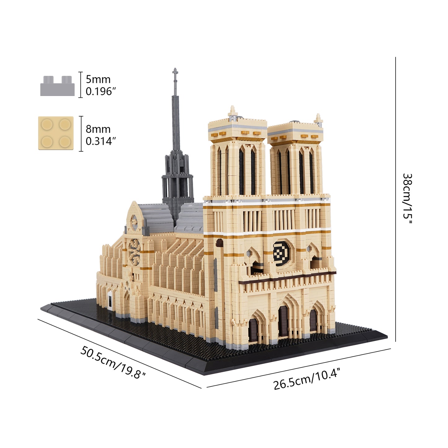 LULUFUN Notre Dame de Paris Building Blocks, Gift for Adults and Children(7380pcs)