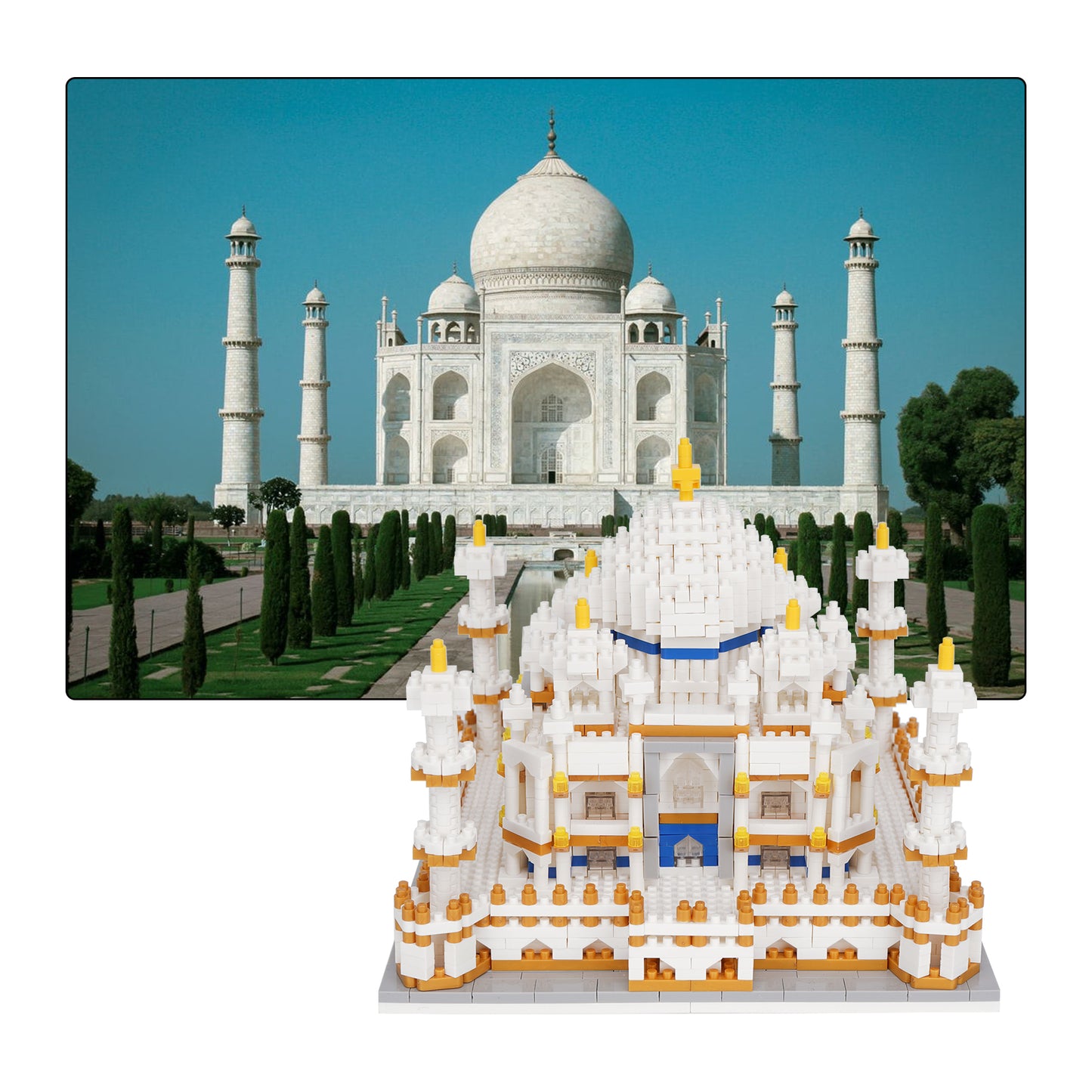 LULUFUN Taj Mahal Building Blocks, Gift for Adults and Children (Mini Ver. 2666pcs)