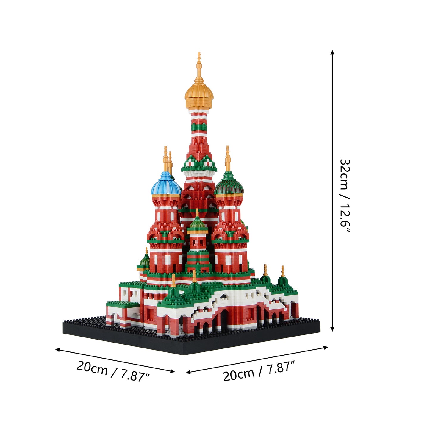 LULUFUN Building Blocks Set Saint Basil's Cathedral World-Famous Architecture Building Set Nano Micro Building Blocks Toys, Educational Toy, Gift for Adults and Children (4300 pcs)