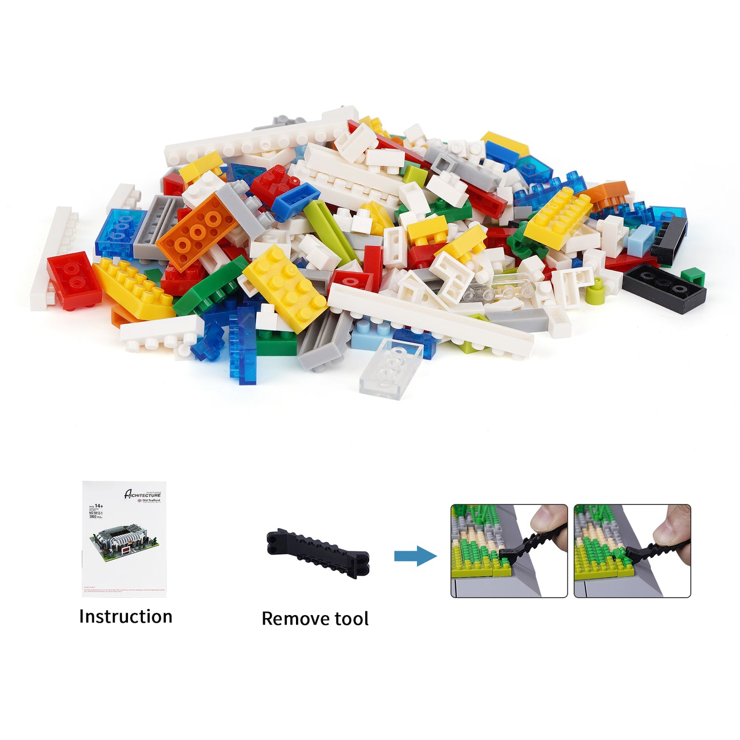 LULUFUN Old Trafford Court Building Blocks Set, Gift for Kid and Adults(3800PCS)