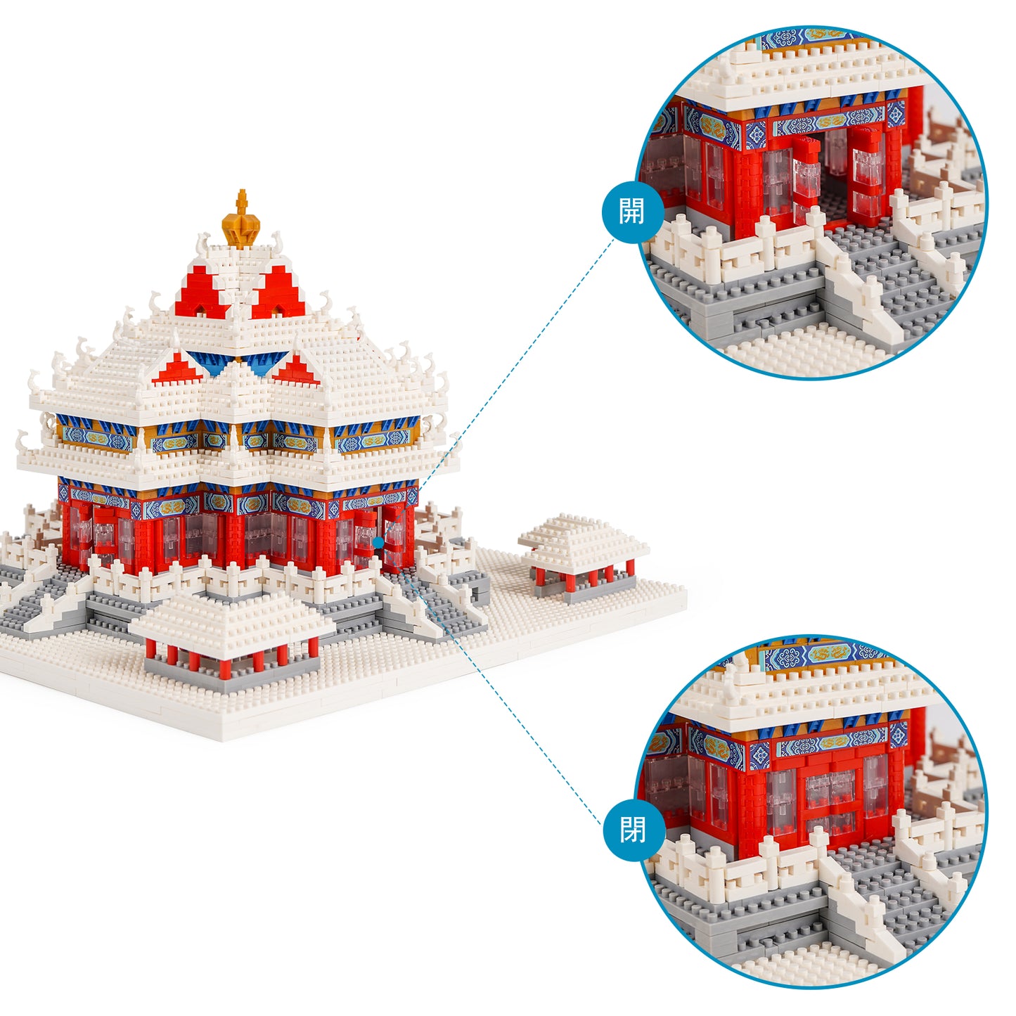 LULUFUN Chinese Architecture Building Blocks, Corner Tower of Forbidden City Mini Building Block Sets, Toy Gifts for Children and Adults 2483 Pieces