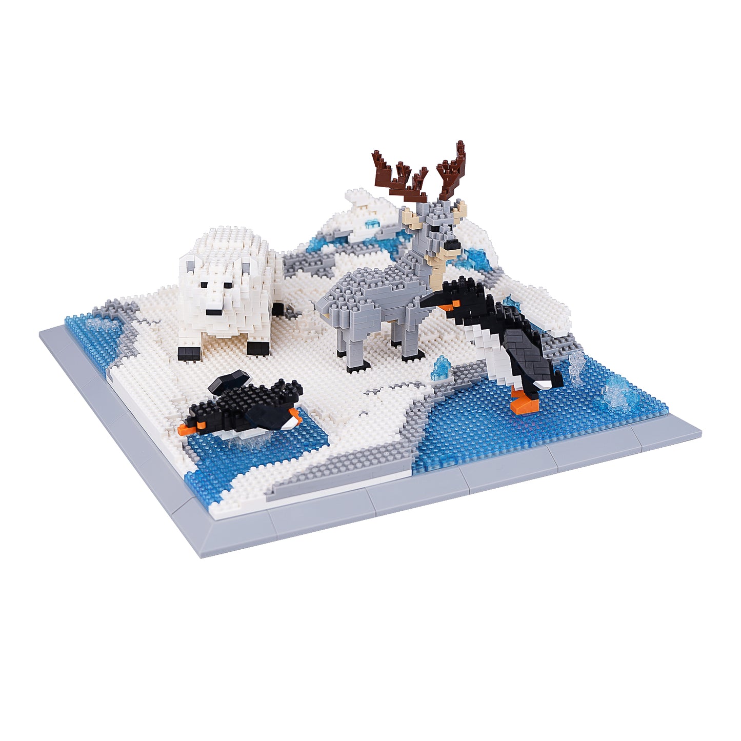 LULUFUN Animals Building Blocks Set Penguin Polar Bear Caribou, Gift for Kids and Adult(1880pcs)