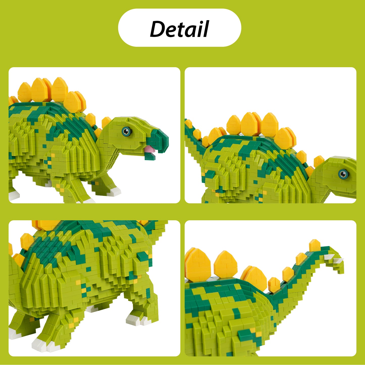 LULUFUN Dinosaur Building Blocks Kit , DIY Mini Building Blocks Toys ,Dinosaur Toy, Gift for Adults and Children (Stegosaurus)