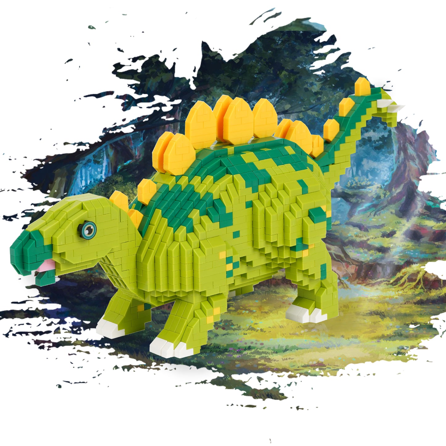 LULUFUN Dinosaur Building Blocks Kit , DIY Mini Building Blocks Toys ,Dinosaur Toy, Gift for Adults and Children (Stegosaurus)