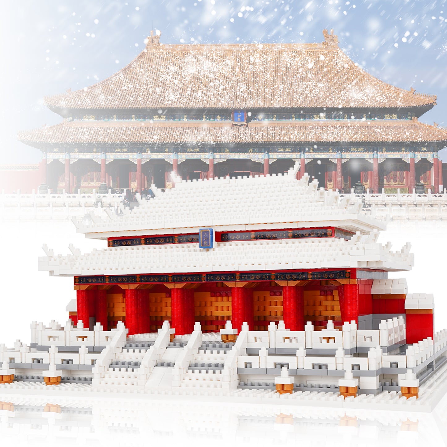 LULUFUN Chinese Ming Dynasty Architecture Building Blocks,Hall of Supreme Harmony Mini Building Block Sets,Toy Gifts for Children and Adults 2406 pieces