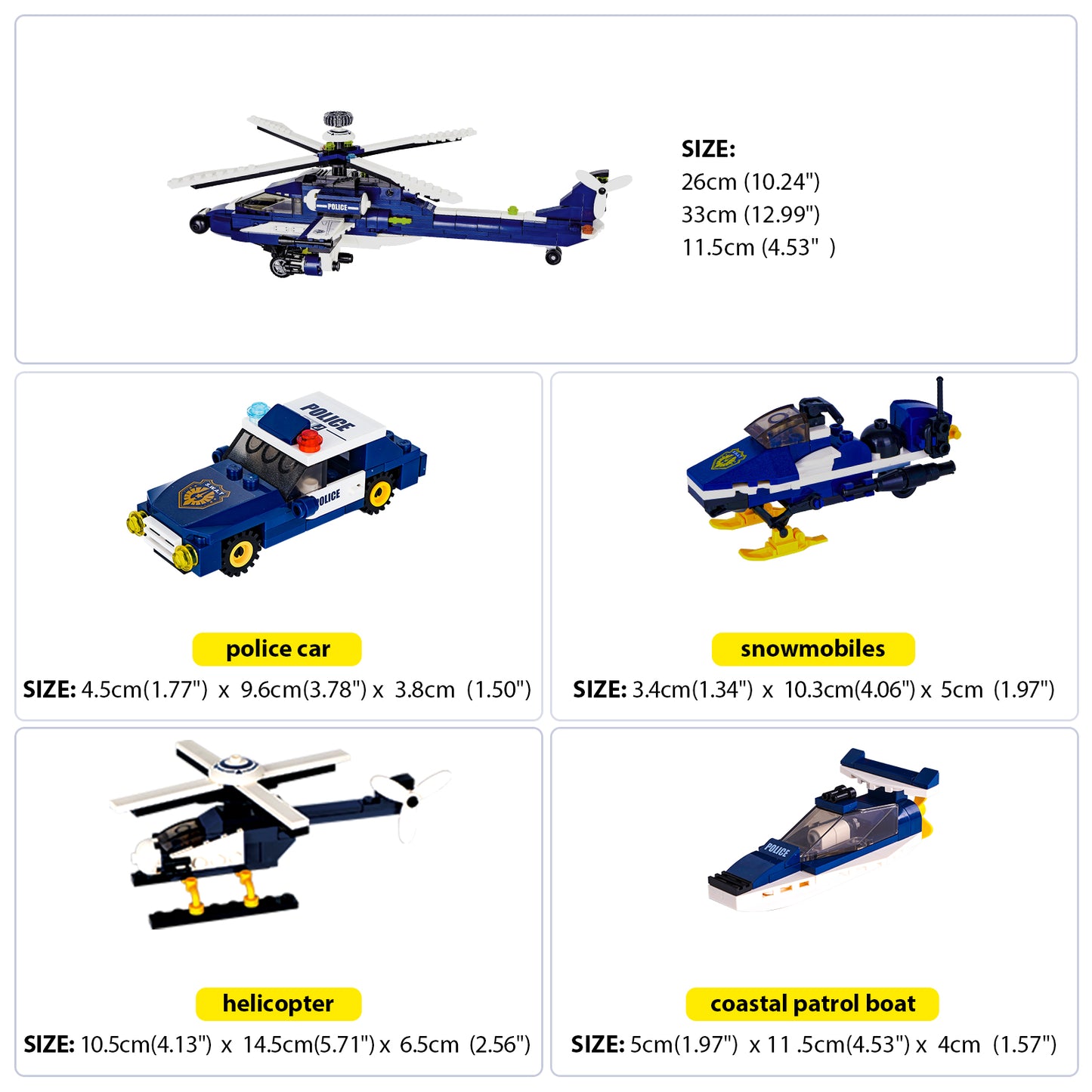 LULUFUN 8-in-1 Helicopter Toys Building Blocks, Gift for Age 14+ Kids Boys and Girls 381pcs