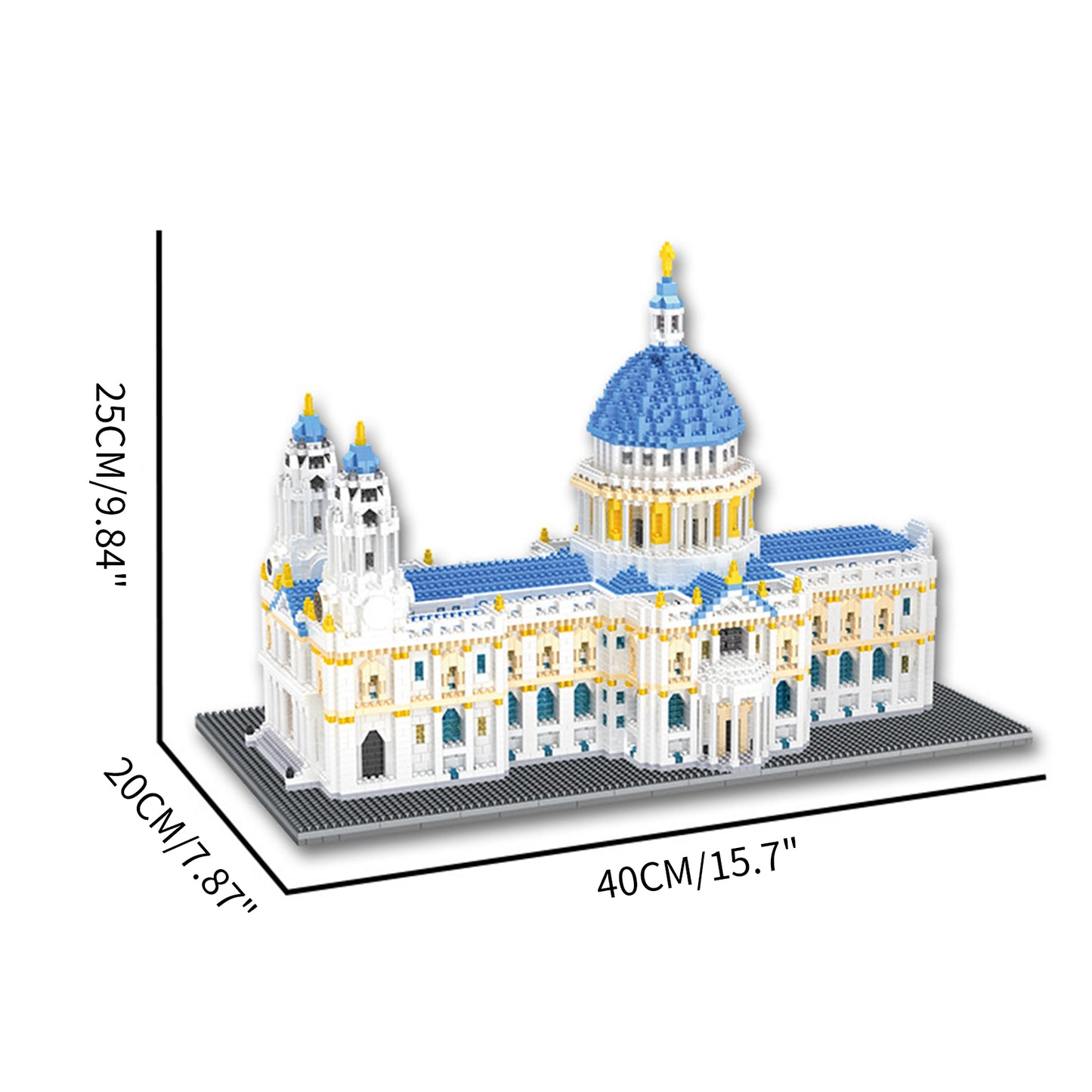 LULUFUN St. Pauls Kathedrale Modellbaustein-Bausatz,Famous Architecture  Mini Building Block, Collection Model Sets,Toy Gifts for Kids and Adults 7053 pieces