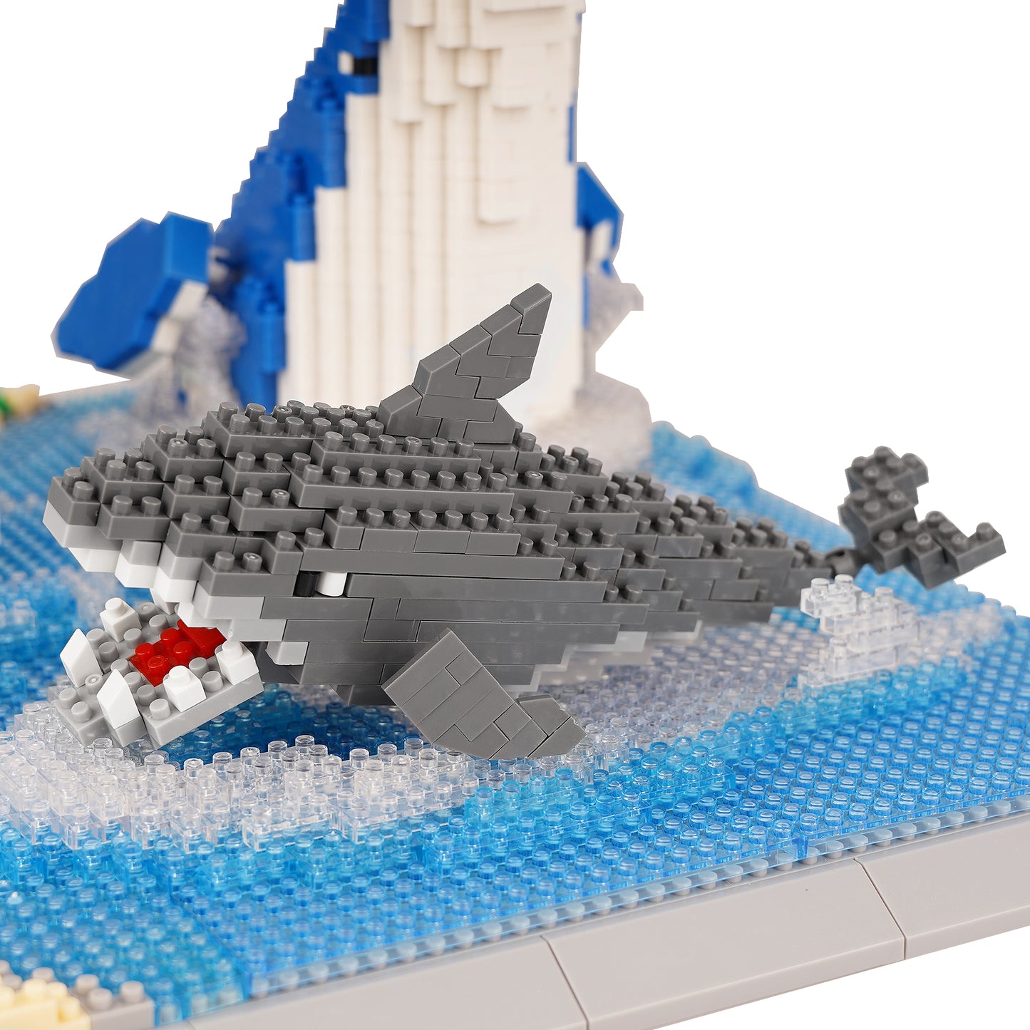 LULUFUN Animals Building Blocks Set Shark Whale Dolphin, Gift for Kids and Adult(1950pcs)