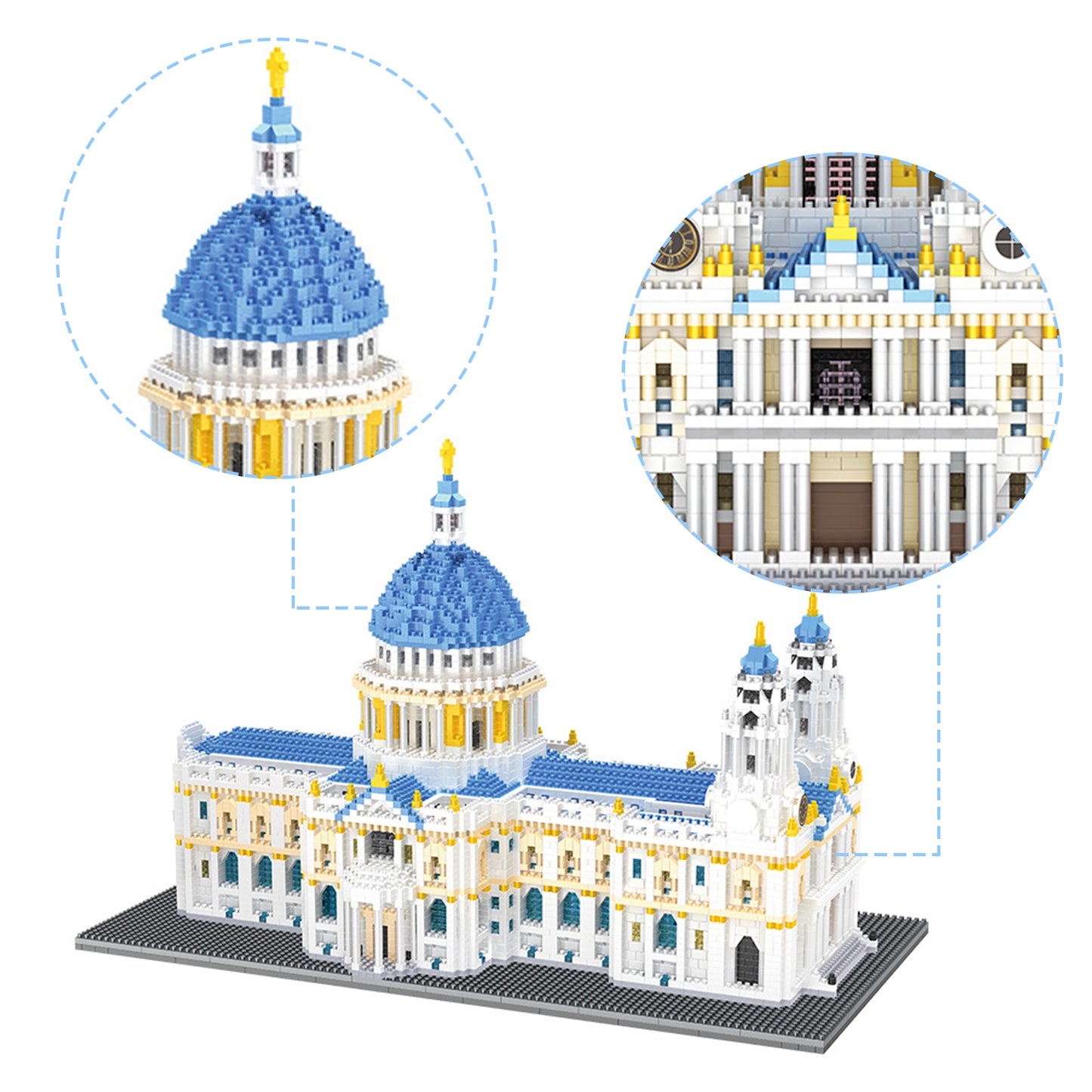 LULUFUN St. Pauls Kathedrale Modellbaustein-Bausatz,Famous Architecture  Mini Building Block, Collection Model Sets,Toy Gifts for Kids and Adults 7053 pieces