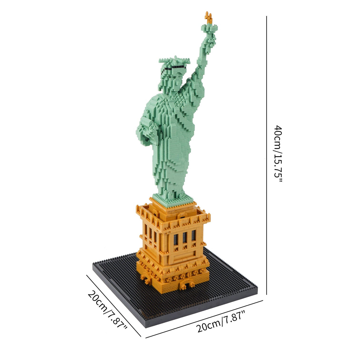 LULUFUN Statue of  Liberty Model Building Block Sets,World Famous Architecture  Mini Building Block, Educational Toys and Collection Sets ,Toy Gifts for Children and Adults 2810 pieces