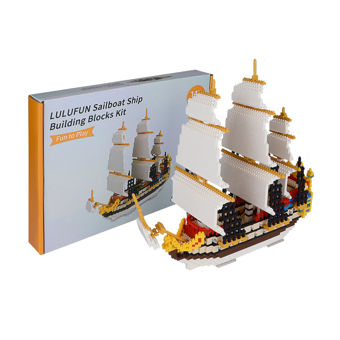 LULUFUN Sailboat Ship Building Blocks Kit, Gift for Adults and Children(3000 pcs)