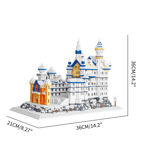 LULUFUN  Building Block Kit for Kids,Teens and Adults, Germany Famous Architecture Mini Block Set,Toy Gifts for Men and Women,Neuschwanstein Castle Model 4200 pieces