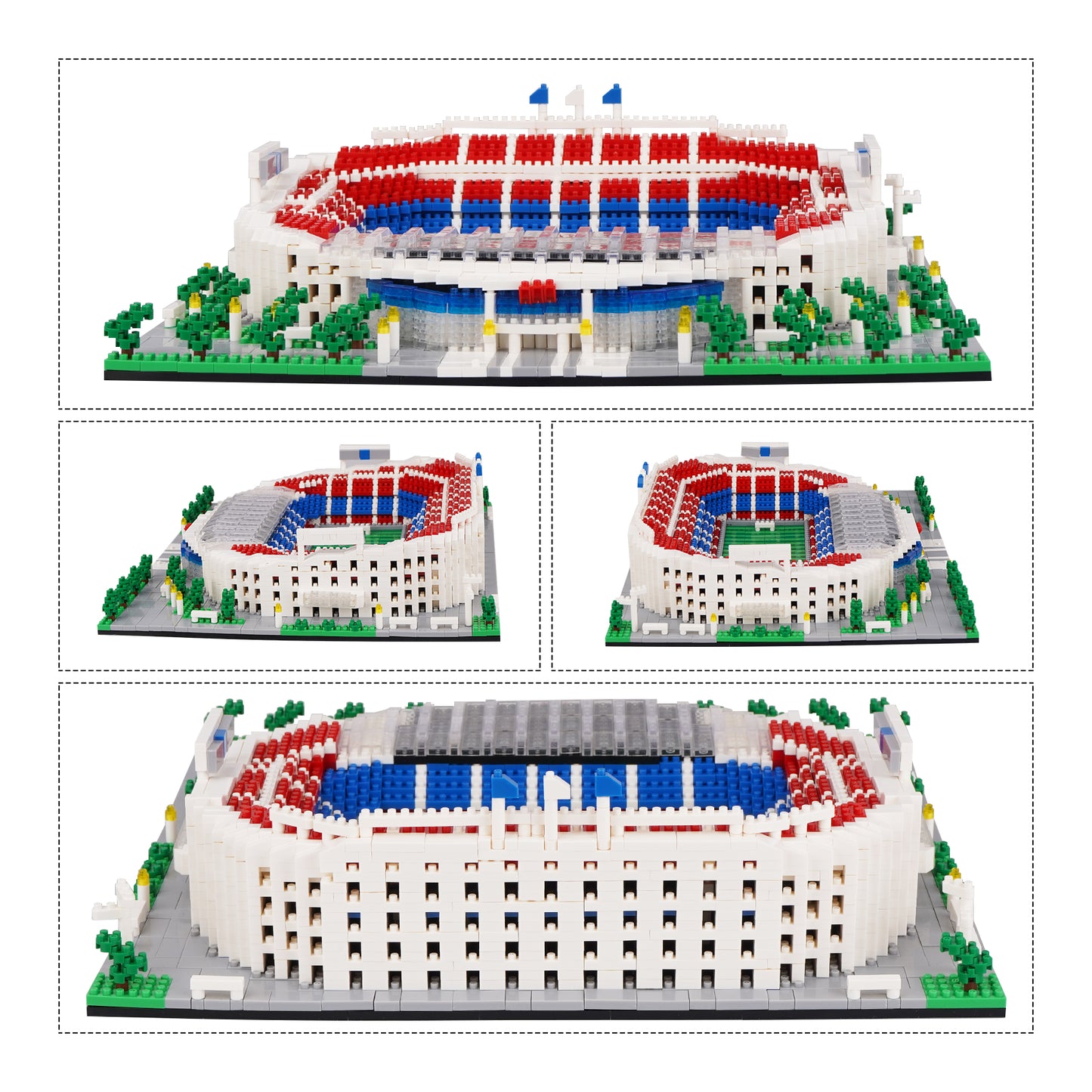 LULUFUN Camp NOU Court Building Blocks Set, Gift for Kids and Adult(3500pcs)