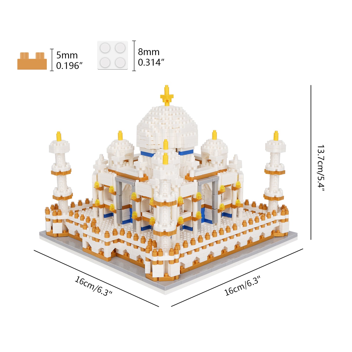 LULUFUN Taj Mahal Building Blocks, Gift for Adults and Children (Mini Ver. 2666pcs)