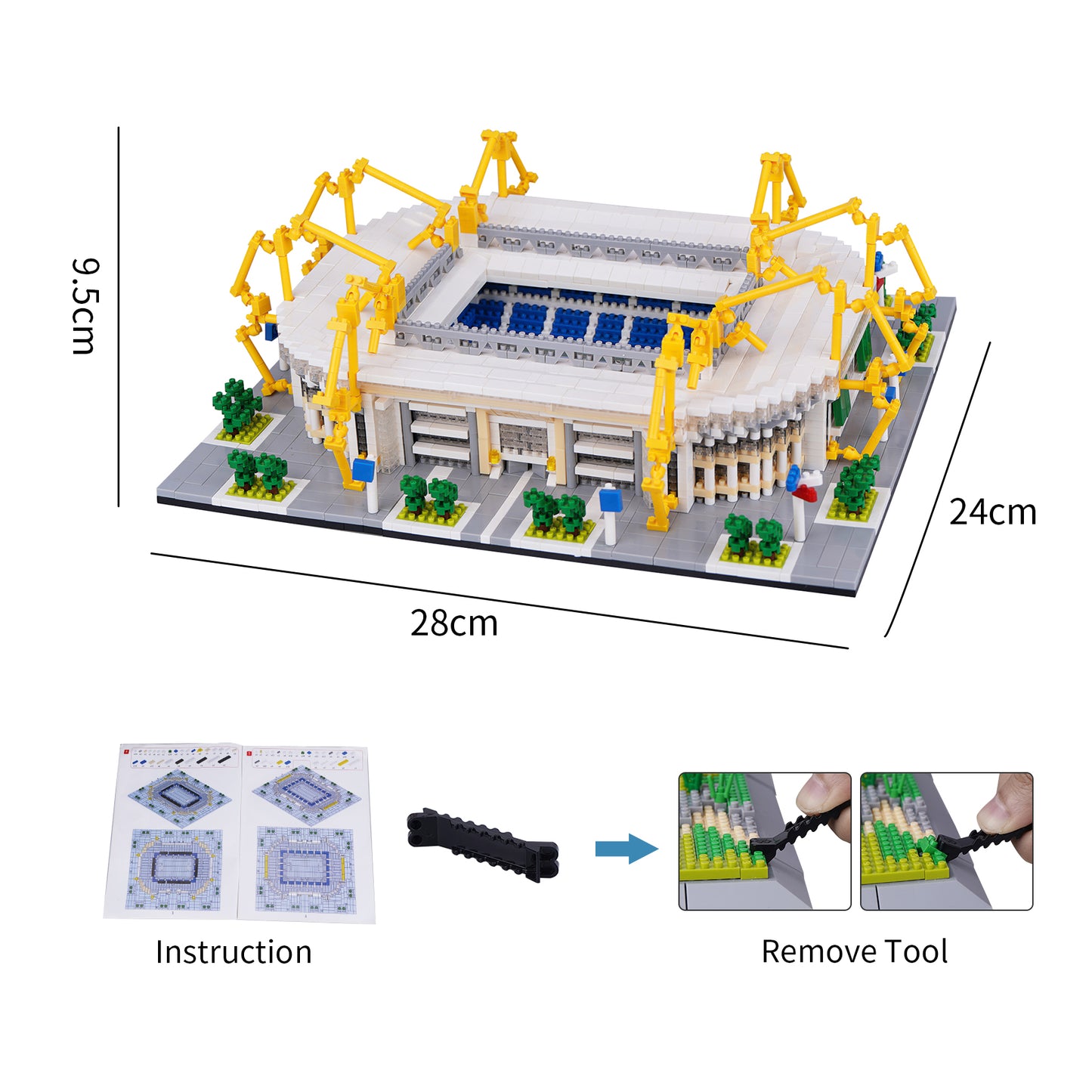 LULUFUN Signal Iduna Park Building Blocks Set, Gift for Kids and Adult(3800pcs)