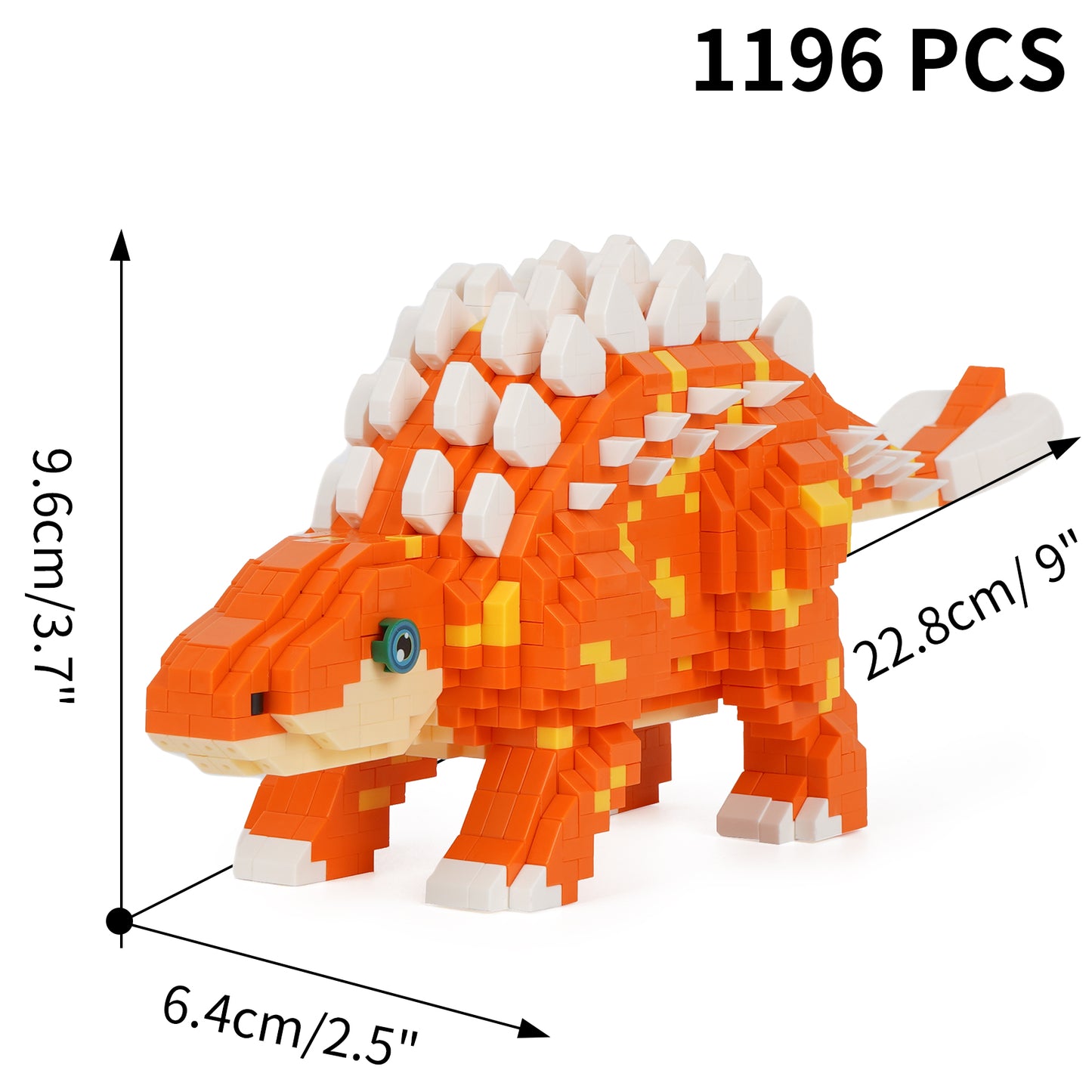 LULUFUN Dinosaur Building Blocks Kit , DIY Mini Building Blocks Toys ,Dinosaur Toy, Gift for Adults and Children (Ankylosaurus)