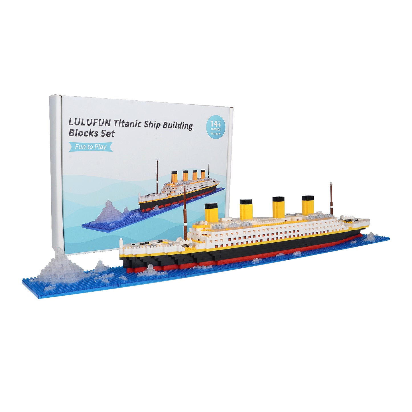 LULUFUN Titanic Ship Model Building Block Set, Gift for Adults and Children(1860 pcs)