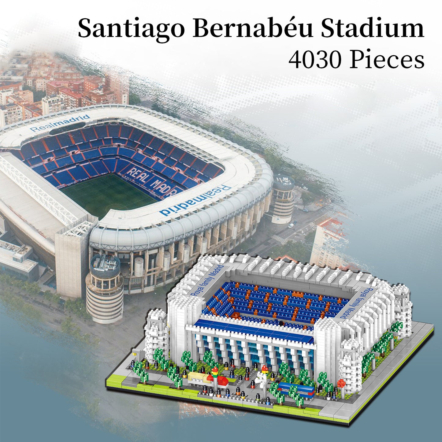 LULUFUN Building Block Set, Real Madrid Stadium Architecture Mini Block Set, World Famous Landmark Model Blocks Kit, Collectible Model Sets to Build, Toy Gifts for Kids and Adults 4030 pieces