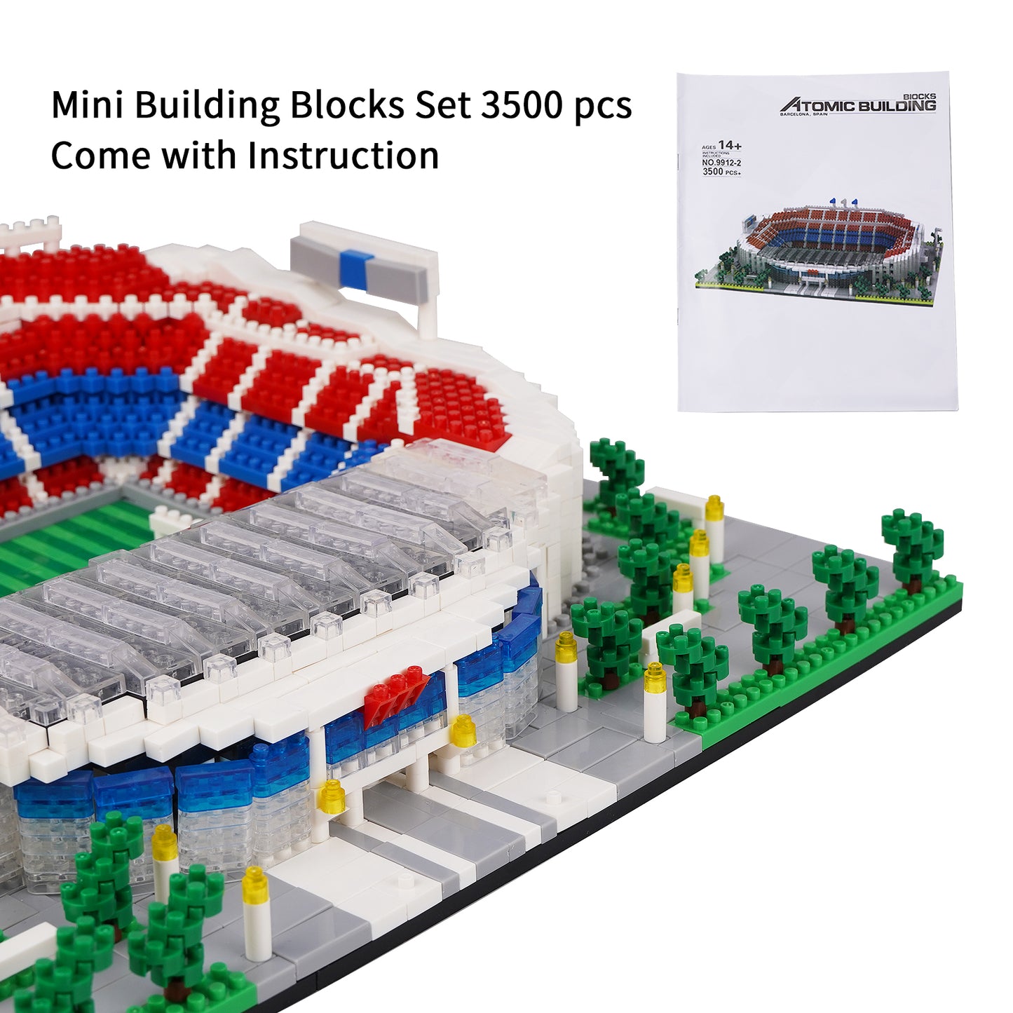 LULUFUN Camp NOU Court Building Blocks Set, Gift for Kids and Adult(3500pcs)