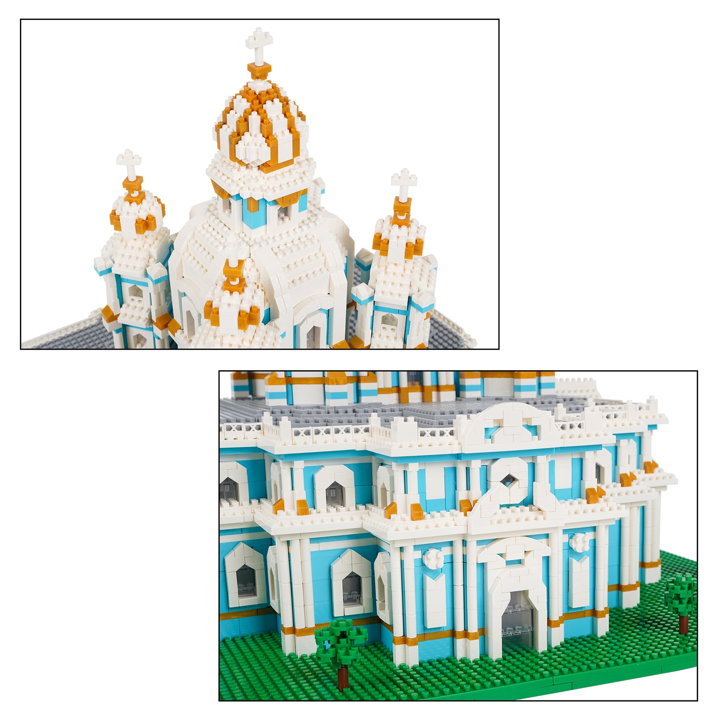 LULUFUN Smolny Cathedral Building Block Set, World Famous Architecture Model Toys, Micro Mini Blocks Kit for Hobbyists, Gift for Adults and Children 3737pcs