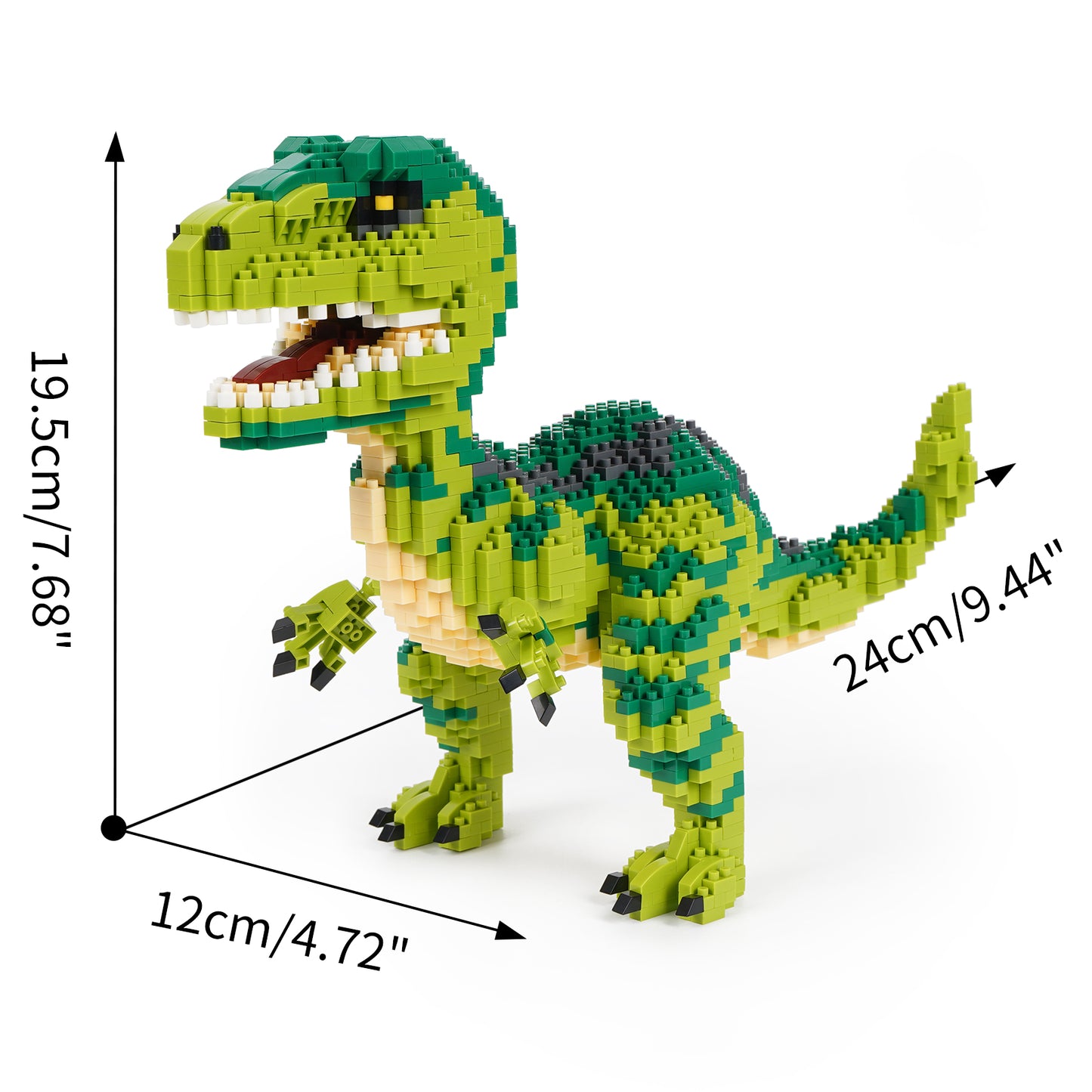 LULUFUN Dinosaur Building Blocks Kit , DIY Mini Building Blocks Toys ,Dinosaur Toy, Gift for Adults and Children (Velociraptor)