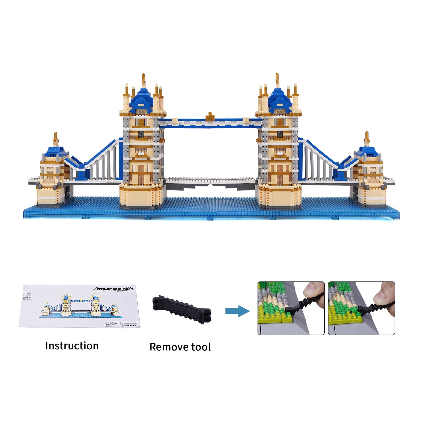 LULUFUN London Tower Bridge Building Blocks Set, Gift for Birthday, New Year, Christmas(3800pcs)