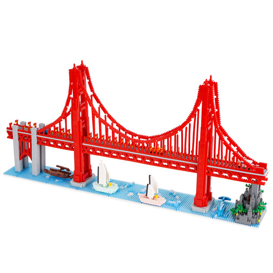 LULUFUN Building Block Set ,Golden Gate Bridge Model Building Block Kit 3880 pieces,Famous Architecture  Mini Building Block, Collection Model Sets,Toy Gifts for Kids and Adults