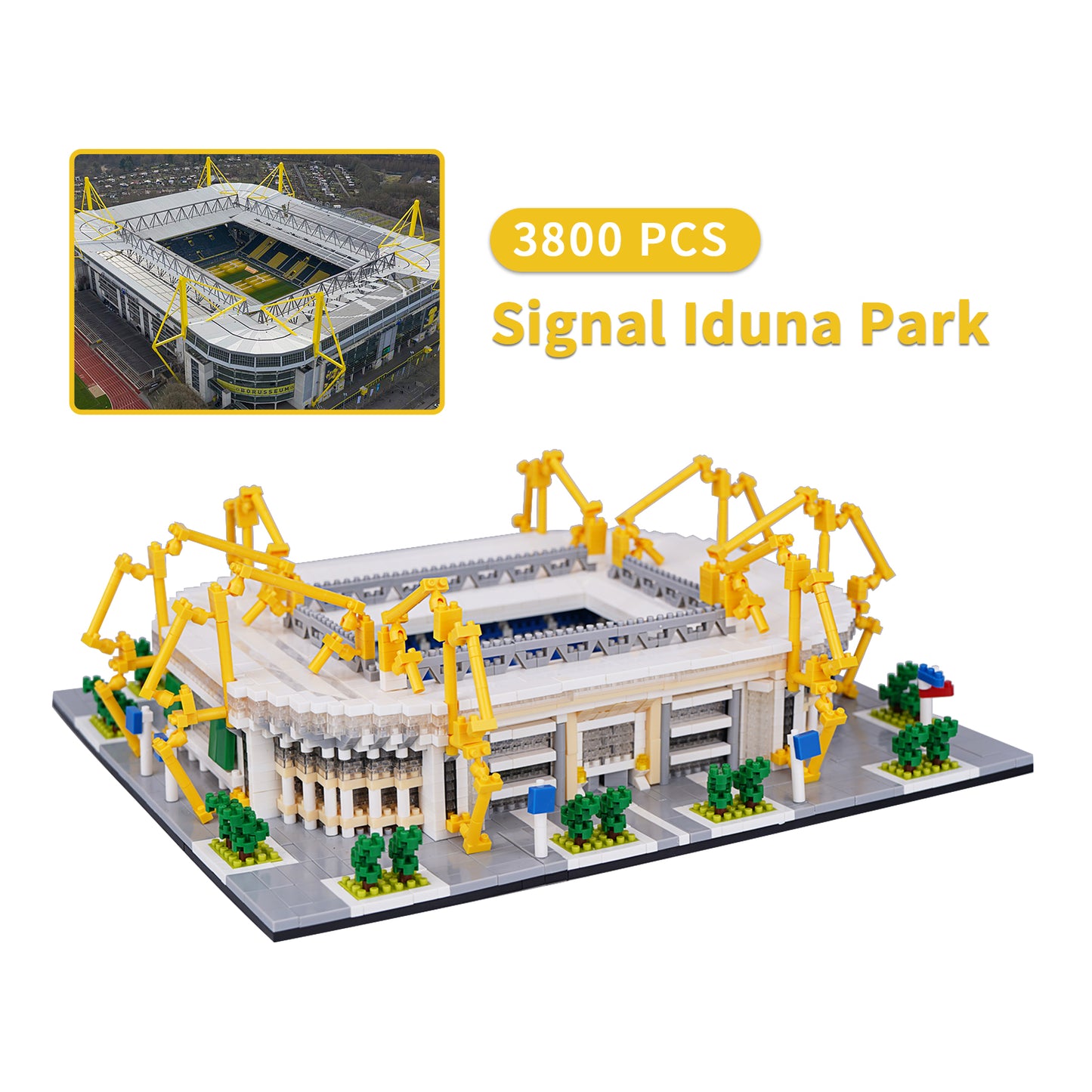 LULUFUN Signal Iduna Park Building Blocks Set, Gift for Kids and Adult(3800pcs)