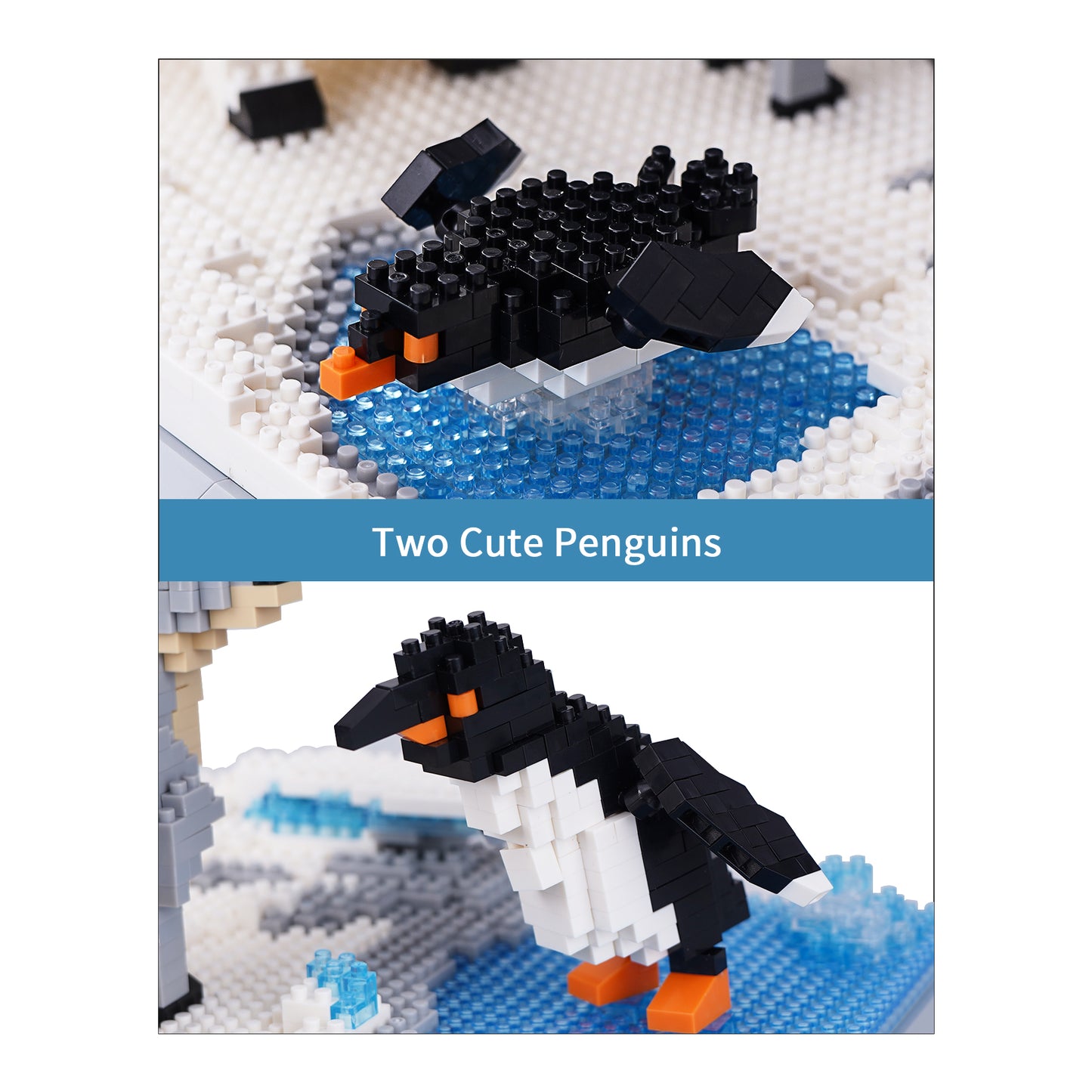 LULUFUN Animals Building Blocks Set Penguin Polar Bear Caribou, Gift for Kids and Adult(1880pcs)