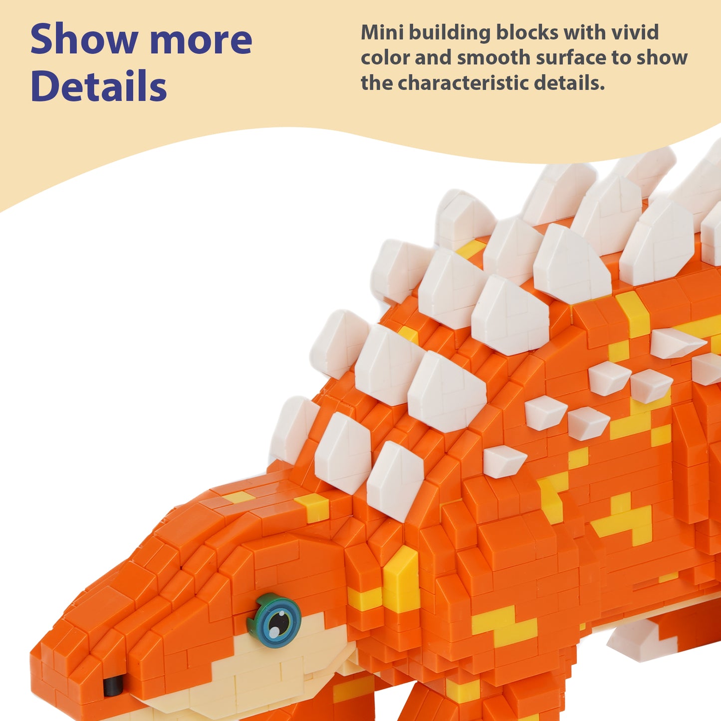 LULUFUN Dinosaur Building Blocks Kit , DIY Mini Building Blocks Toys ,Dinosaur Toy, Gift for Adults and Children (Ankylosaurus)