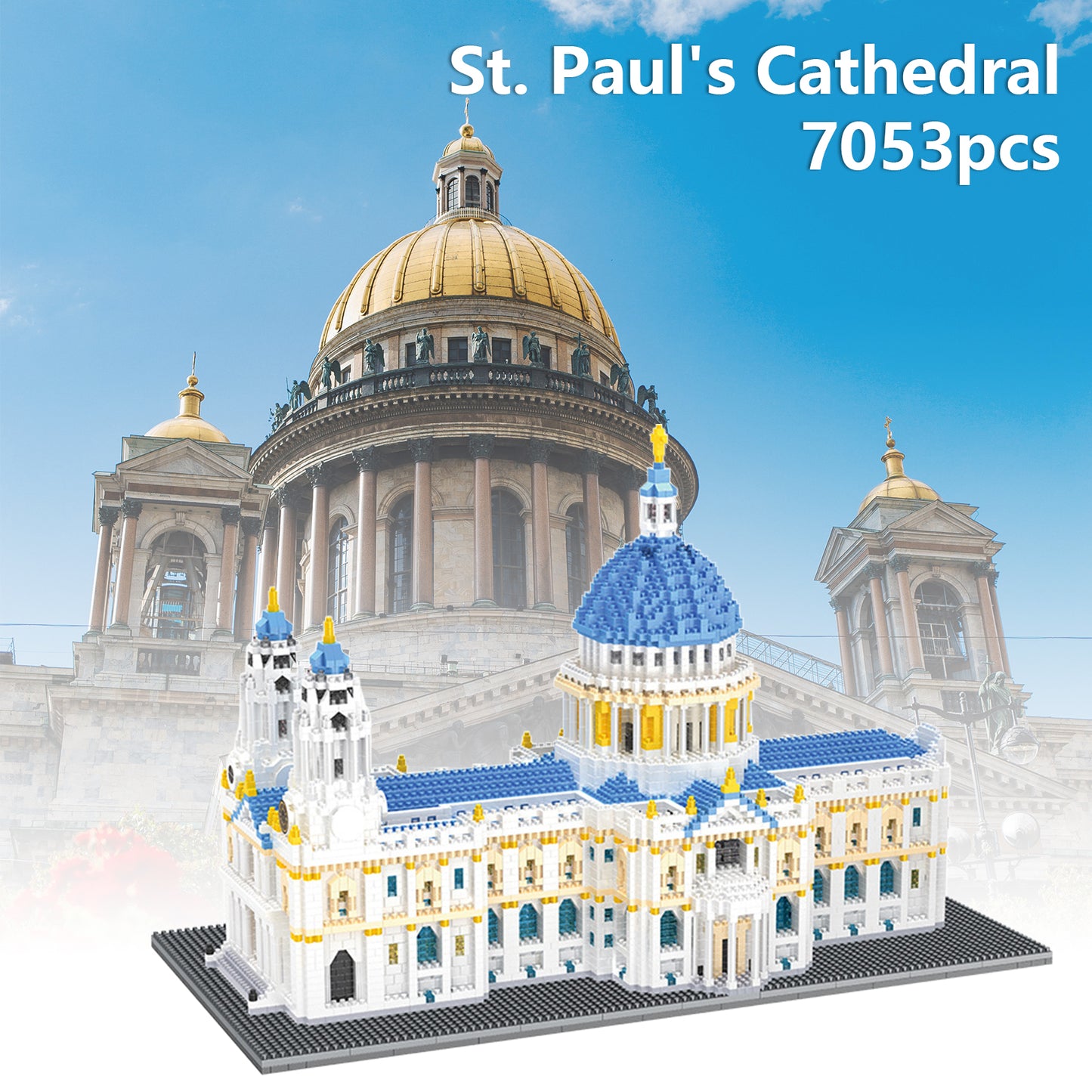 LULUFUN St. Pauls Kathedrale Modellbaustein-Bausatz,Famous Architecture  Mini Building Block, Collection Model Sets,Toy Gifts for Kids and Adults 7053 pieces