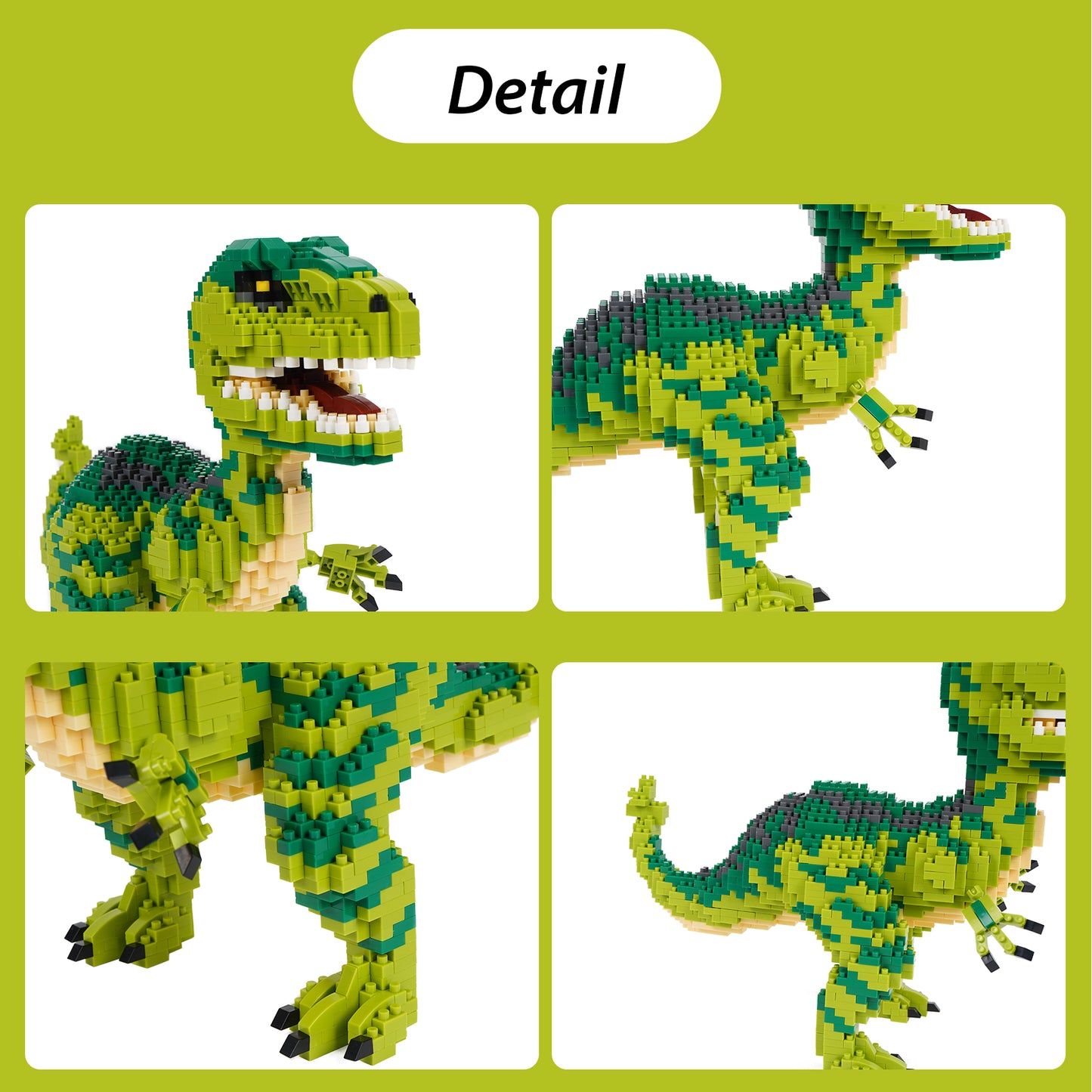 LULUFUN Dinosaur Building Blocks Kit , DIY Mini Building Blocks Toys ,Dinosaur Toy, Gift for Adults and Children (Velociraptor)