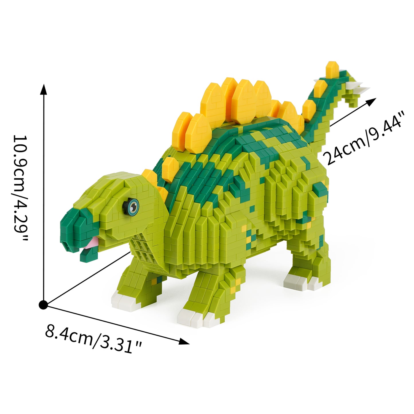 LULUFUN Dinosaur Building Blocks Kit , DIY Mini Building Blocks Toys ,Dinosaur Toy, Gift for Adults and Children (Stegosaurus)